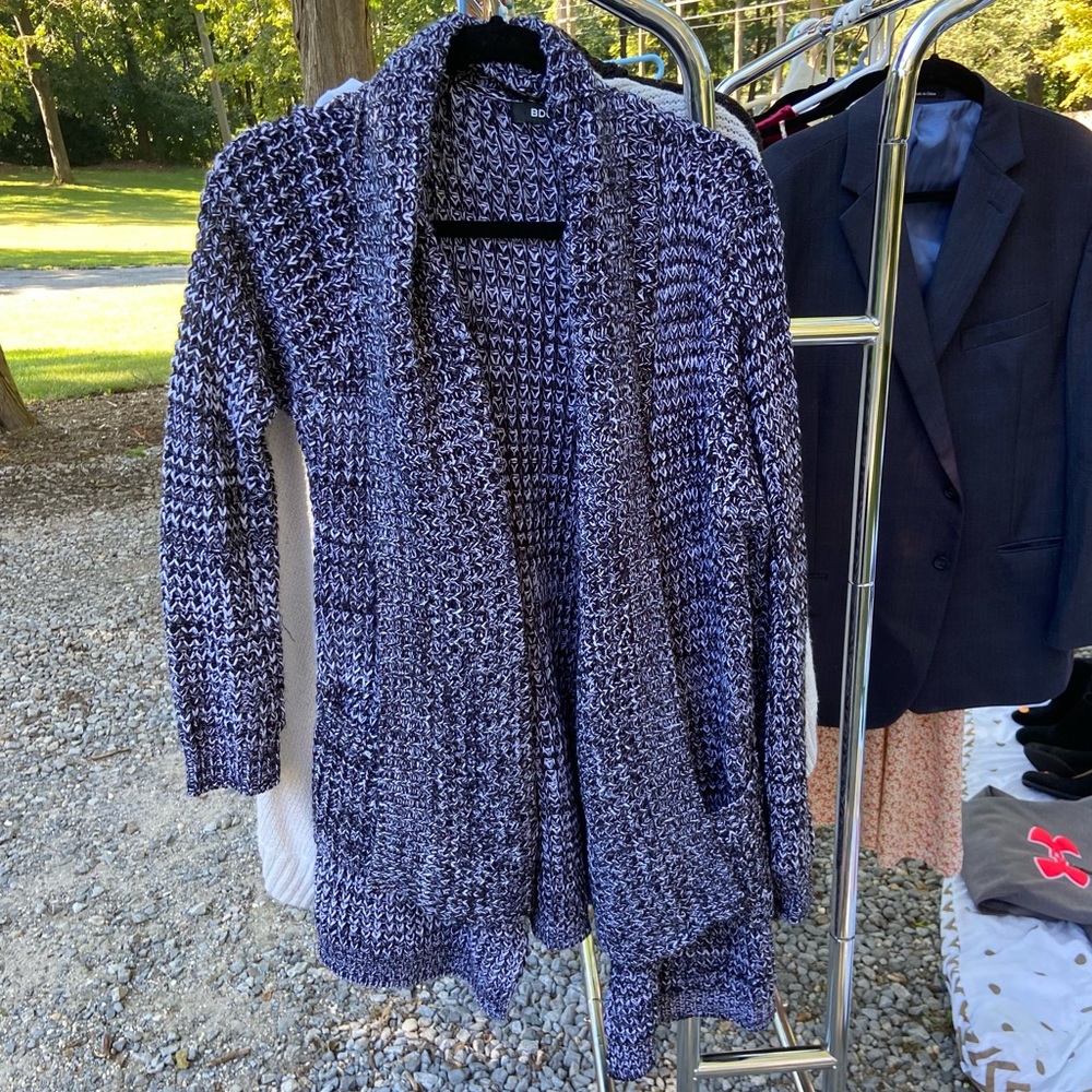 black and white cardigan from urban outfitters